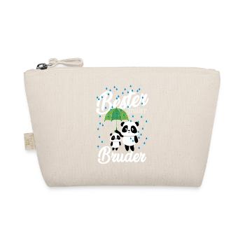 Bester großer Bruder Panda Geschwister Jungs - Bio-Täschchen - Natur - Vorne