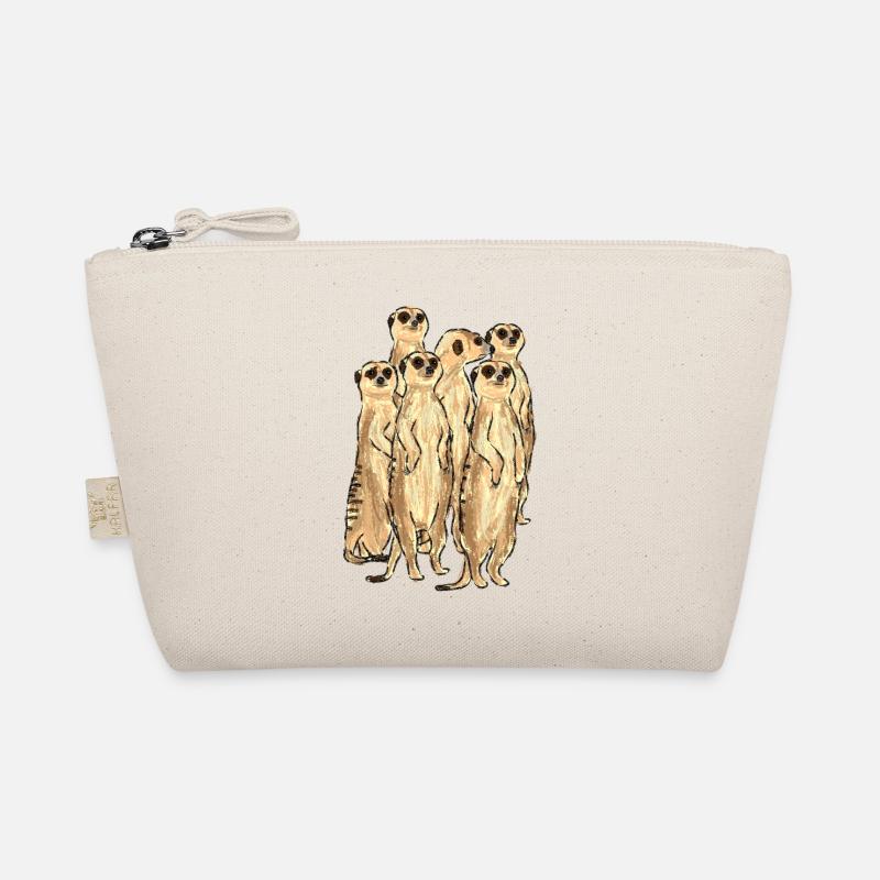 Erdmännchen / Meerkat Design - Bio-Täschchen - Natur