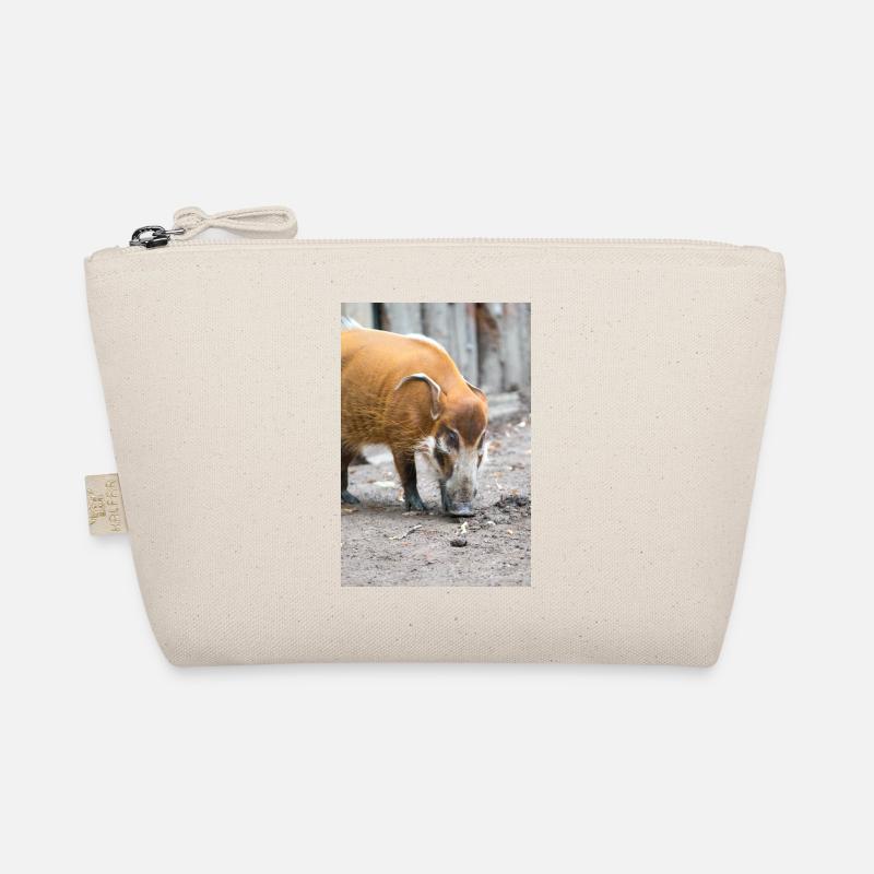 bush pig or red river hog Pinselohrschwein - Bio-Täschchen - Natur