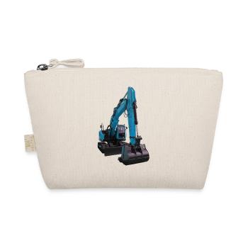 Bagger blau - Bio-Täschchen - Natur - Vorne