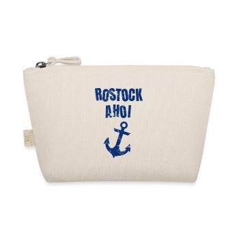 Rostock Ahoi vintage Spruch Seefahrer Küste - Bio-Täschchen - Natur - Vorne