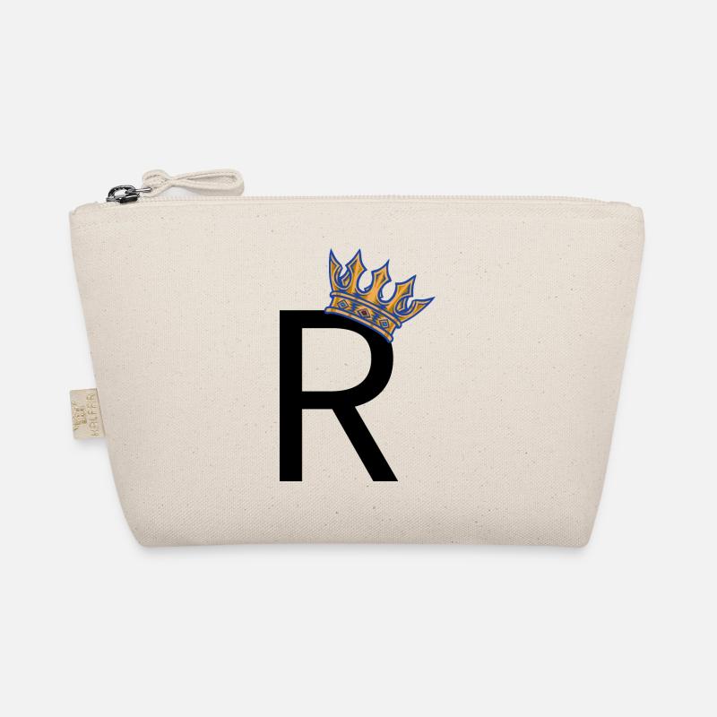 R mit Krone – Royal Typo Design - Bio-Täschchen - Natur