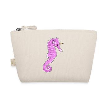Seahorse pink sea coral reef illustration - Organic Pouch - nature - Front