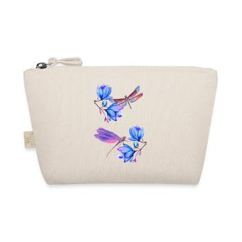 Libellen fliegen zwischen blauen Blumen - Bio-Täschchen - Natur - Vorne