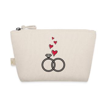 anneaux de mariage coeur anneaux de mariage marié - Trousse biologique - nature - Devant
