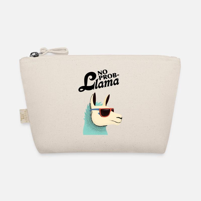 No Prob Llama - Pop Art Lama Alpaca - Organic Pouch - nature