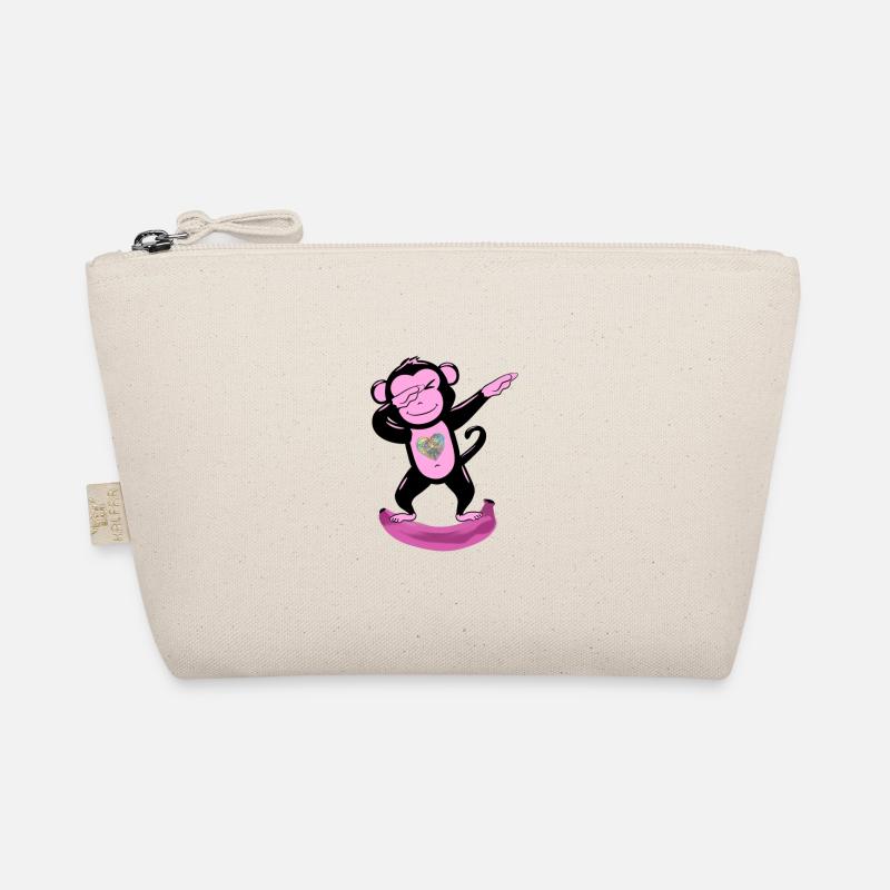 Cute pink monkey dabbing Organic Pouch
