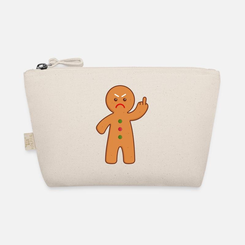 Gingerbread man stinking finger middle finger Organic Pouch