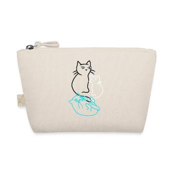Cat Cats Kitten Family Domestic Cat Meow - Organic Pouch - nature - Front