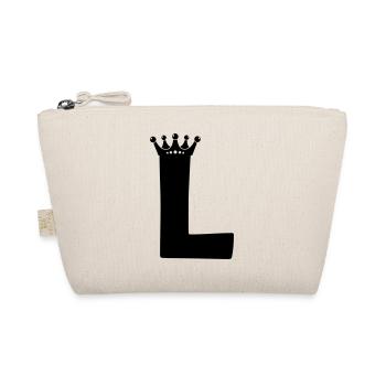 Letter L crown - Organic Pouch - nature - Front