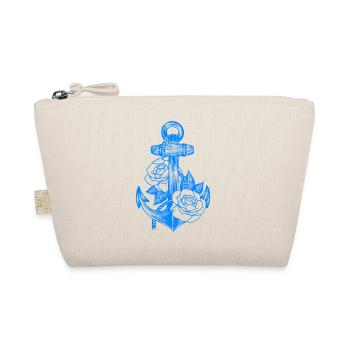 Ancres et roses (bleu clair) - Trousse biologique - nature - Devant