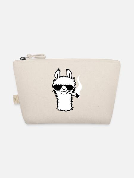 Lama Mit Joint - Bio-Täschchen - Natur - Vorne