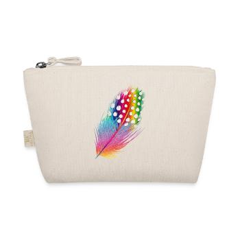 plume de pintade dessinée et colorée - Trousse biologique - nature - Devant