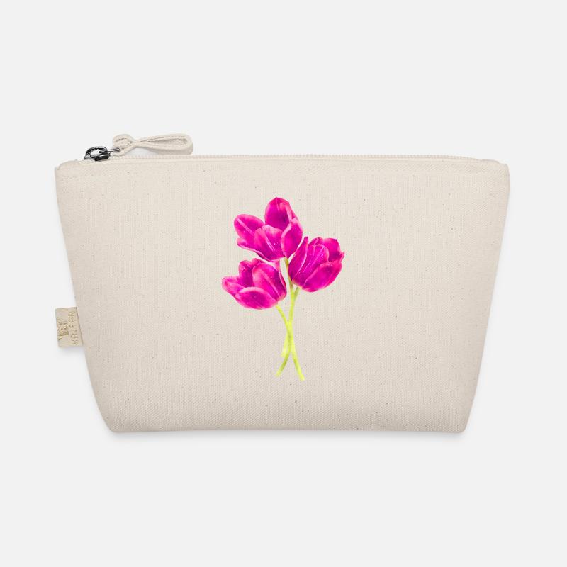 Watercolors Flowers Spring Spring Beginning Tulip Organic Pouch
