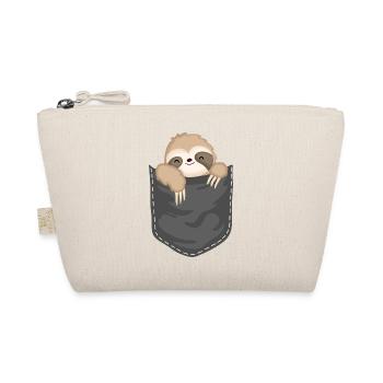 Sweet sloth in breast pocket - Organic Pouch - nature - Front