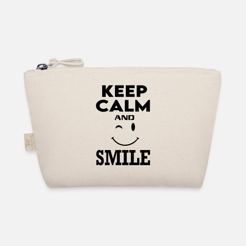Keep Calm Smile Lachen Lustig Bio-Täschchen