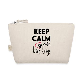 Keep Calm Love Dogs Dog Love Love - Organic Pouch - nature - Front