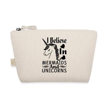 I Believe In Mermaids And Unicorns FABELWESEN - Bio-Täschchen - Natur - Vorne