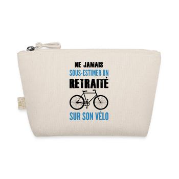 Ne jamais sous estimer un retraité sur son vélo - Trousse biologique - nature - Devant