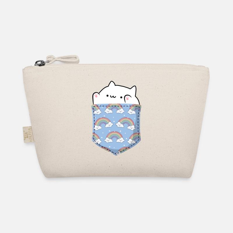 Bongo Cat Mignon sac chat - Trousse biologique - nature