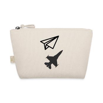 Paper airplane - Keeping your child's soul - Organic Pouch - nature - Front