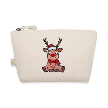 Xmas reindeer Christmas - Organic Pouch - nature - Front