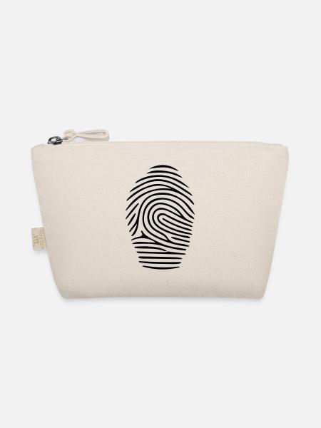 Fingerprint Vector Fingerabdruck - Bio-Täschchen - Natur - Vorne