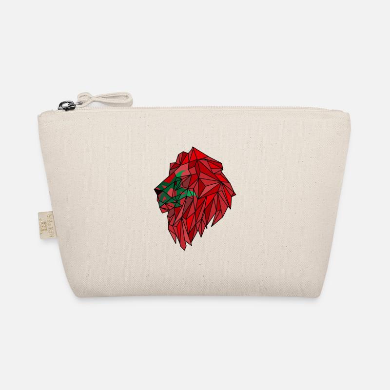 Flagge von Marokko Löwe Polygon Bio-Täschchen