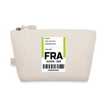 Autocollant d’étiquette de voyage d’aéroport Frankfurt FRA - Trousse biologique - nature - Devant