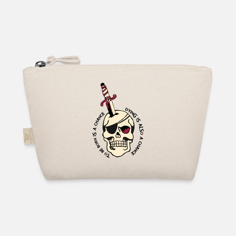 geboren Chance sterben auch Kopf des Todes Schädel Dolch Bio-Täschchen