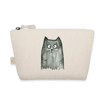 Cat grey tigered - Organic Pouch - nature - Front