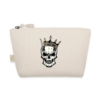 head of death crown skull fantasy pirate - Organic Pouch - nature - Front