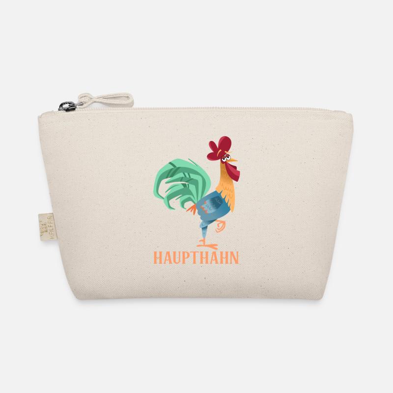 Hahn Spruch Huhn Geschenk - Bio-Täschchen - Natur