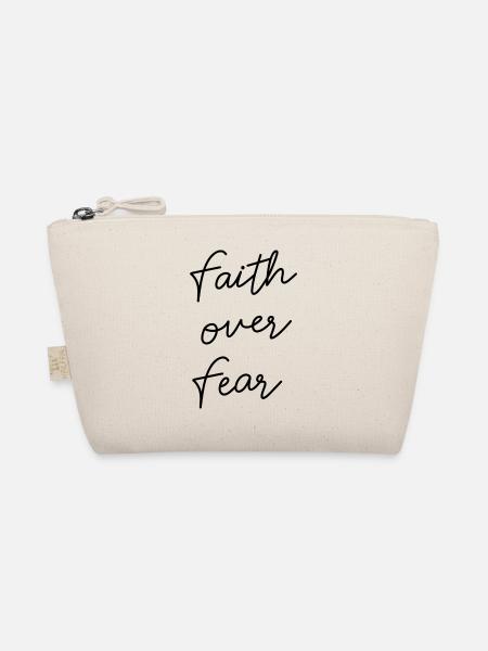 faith over fear - Bio-Täschchen - Natur - Vorne