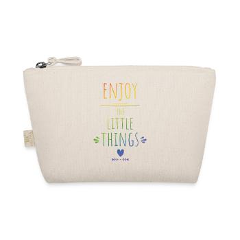 enjoy the little things rainbow - Organic Pouch - nature - Front