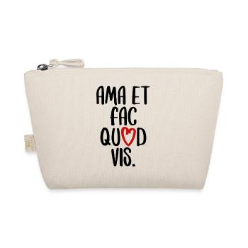 Love do what you want Latin scripture saying - Organic Pouch - nature - Front