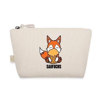Fuchs Saufuchs Biertrinker Saufen Bier - Bio-Täschchen - Natur - Vorne