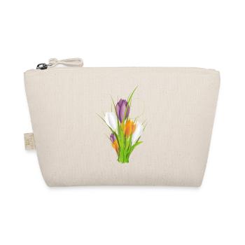 delicate brightly lit crocuses in spring - Organic Pouch - nature - Front