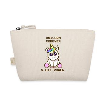 Unicorn forever - Einhorn für immer Shirt, Sticker - Bio-Täschchen - Natur - Vorne