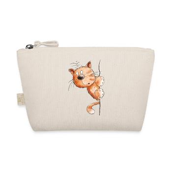 Rote Katze I Katzenfreunde Geschenk - Bio-Täschchen - Natur - Vorne