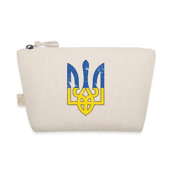 Ukraine Flagge Symbol - Flagge der Ukraine - Distressed - Bio-Täschchen - Natur - Vorne