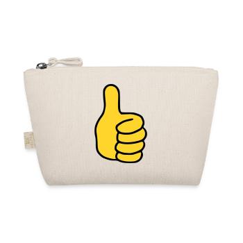 Emoji Daumen hoch Skizze Farbe - Bio-Täschchen - Natur - Vorne