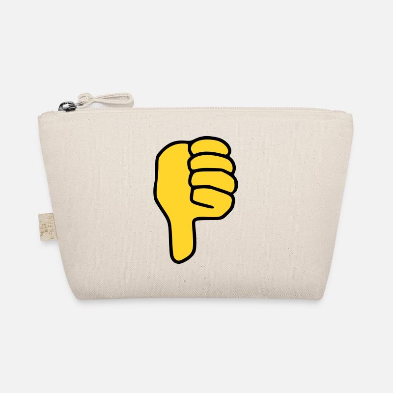 Emoji Thumbs Down Sketch Color Organic Pouch