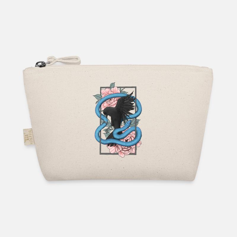 Raven + Snake - Organic Pouch - nature