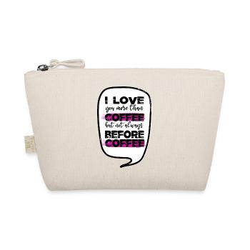 office coffeebean coffee cup funny quote milk - Organic Pouch - nature - Front