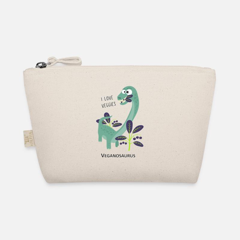 Dinosaurier Veganosaurus - Bio-Täschchen - Natur