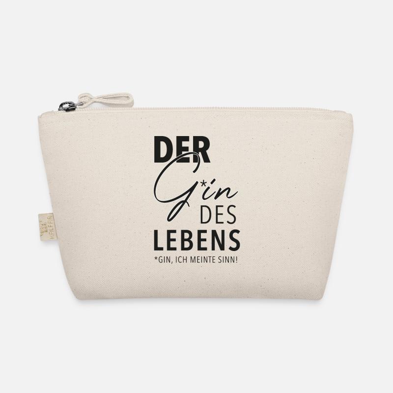Der Gin des Lebens schwarzer Text Bio-Täschchen