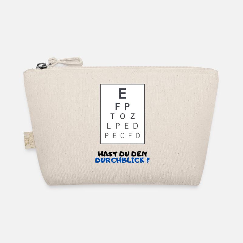 Hast du den Durchblick? Sehtest Tafel für Optiker - Bio-Täschchen - Natur