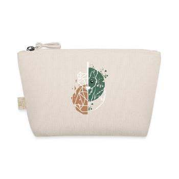 Fox vs origami white drawing - Organic Pouch - nature - Front
