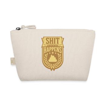 Spruch Shit happens Lorbeerkranz - Bio-Täschchen - Natur - Vorne